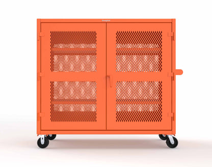 Extreme Duty 12 GA Fully-Ventilated Mobile Cabinet with 3 Shelves - 72 In. W x 24 In. D x 68 In. H - 65-VB-243-CA-2009