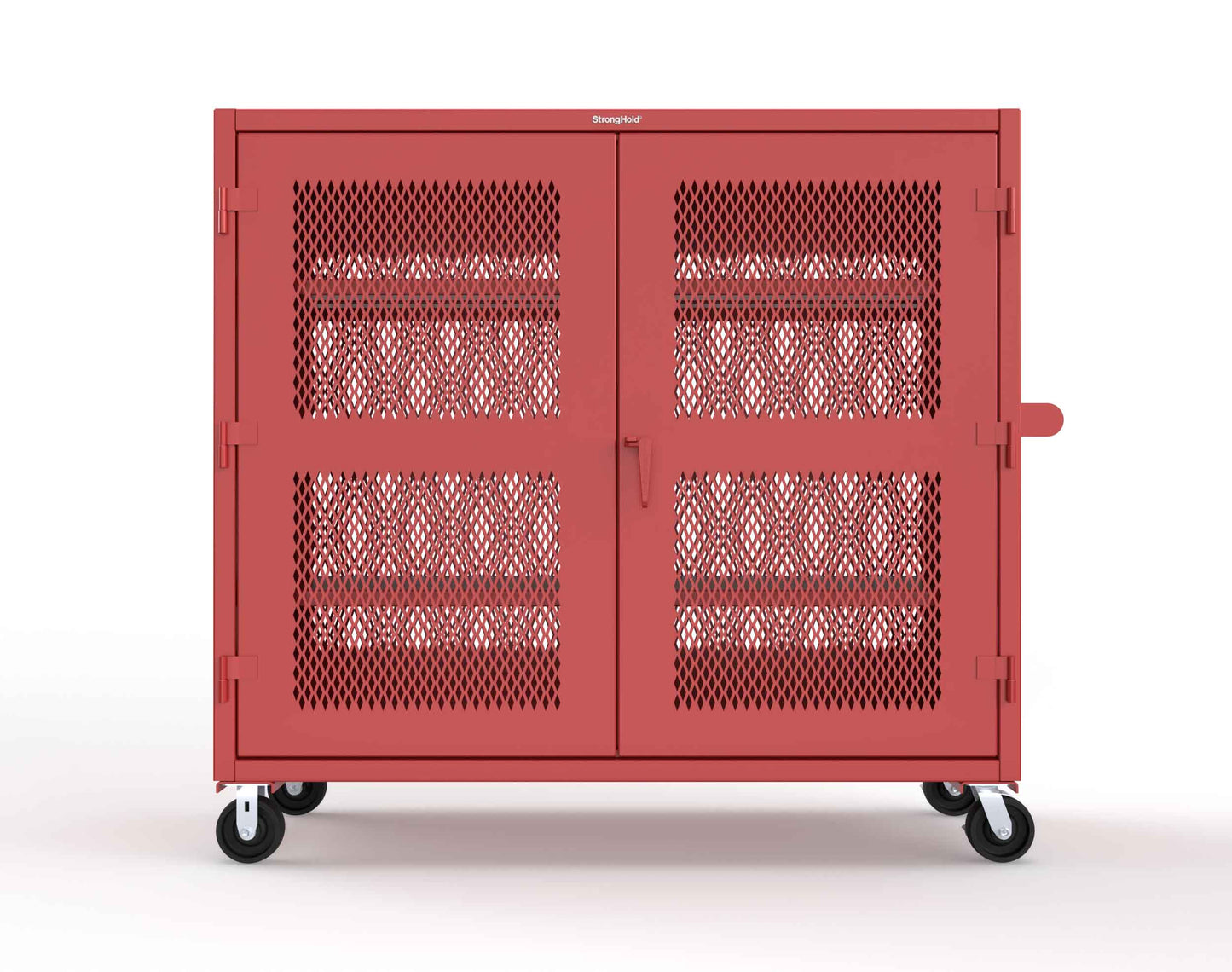Extreme Duty 12 GA Fully-Ventilated Mobile Cabinet with 3 Shelves - 72 In. W x 24 In. D x 68 In. H - 65-VB-243-CA-3001