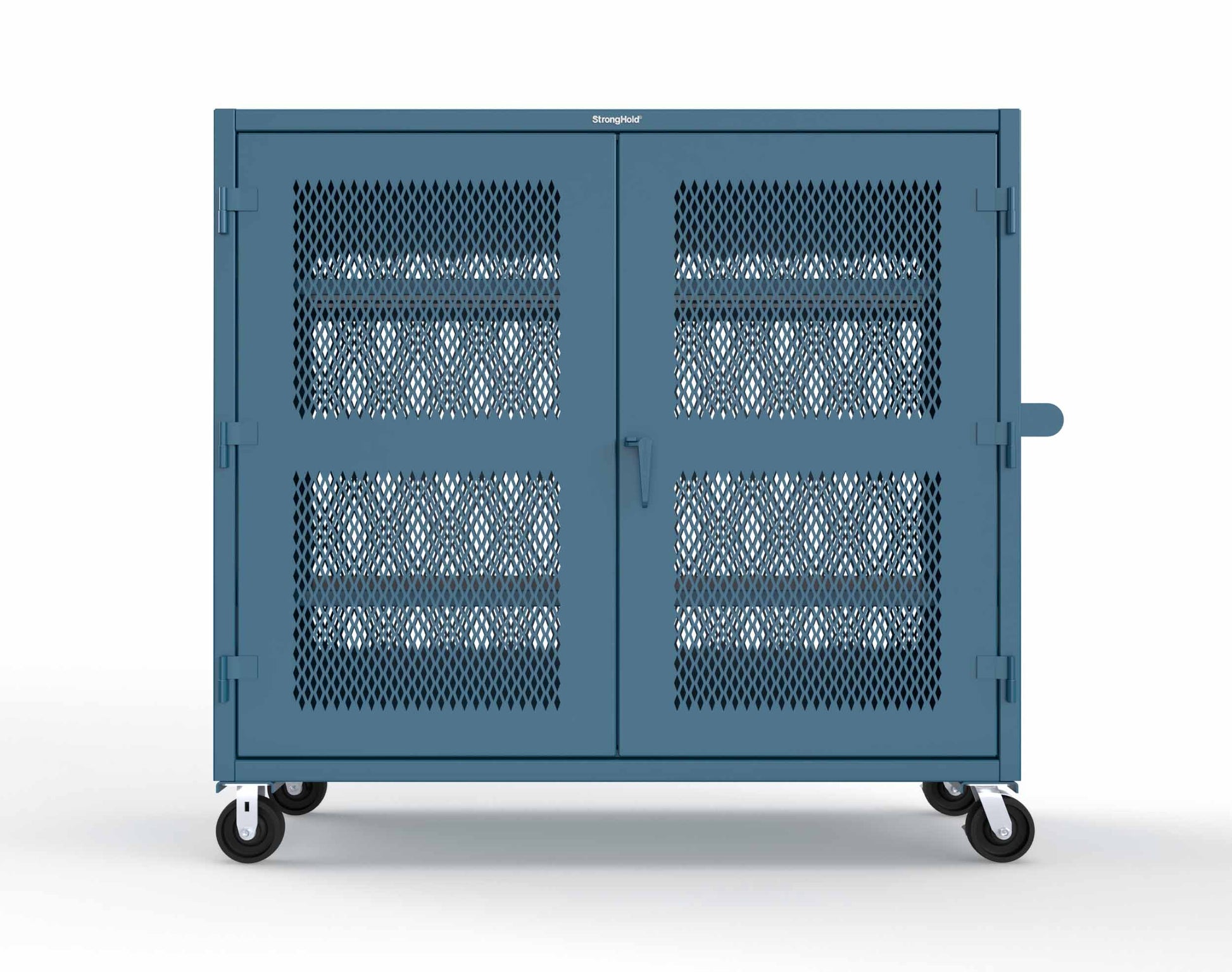 Extreme Duty 12 GA Fully-Ventilated Mobile Cabinet with 3 Shelves - 72 In. W x 24 In. D x 68 In. H - 65-VB-243-CA-5001