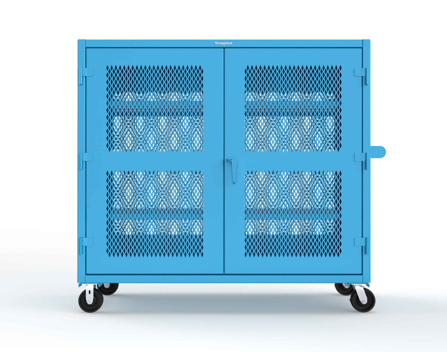 Extreme Duty 12 GA Fully-Ventilated Mobile Cabinet with 3 Shelves - 72 In. W x 24 In. D x 68 In. H - 65-VB-243-CA-5012