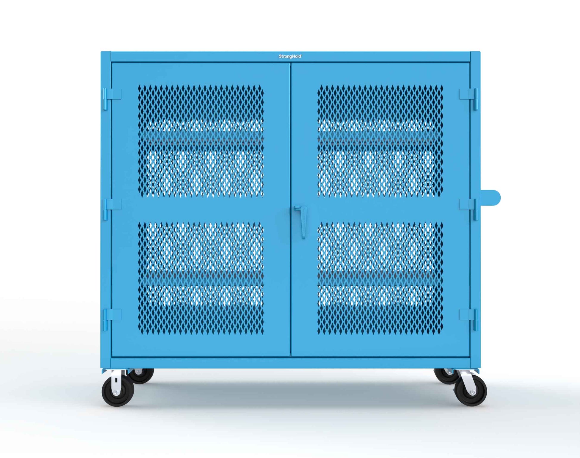 Extreme Duty 12 GA Fully-Ventilated Mobile Cabinet with 3 Shelves - 72 In. W x 24 In. D x 68 In. H - 65-VB-243-CA-5012