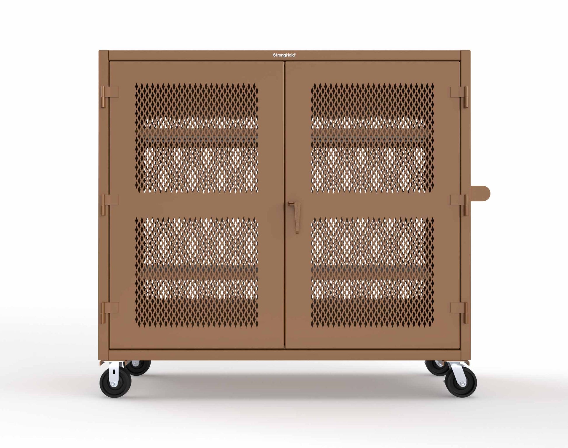 Extreme Duty 12 GA Fully-Ventilated Mobile Cabinet with 3 Shelves - 72 In. W x 24 In. D x 68 In. H - 65-VB-243-CA-8008