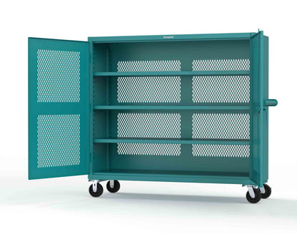 Extreme Duty 12 GA Fully-Ventilated Mobile Cabinet with 3 Shelves - 72 In. W x 24 In. D x 68 In. H - 65-VB-243-CA-5021