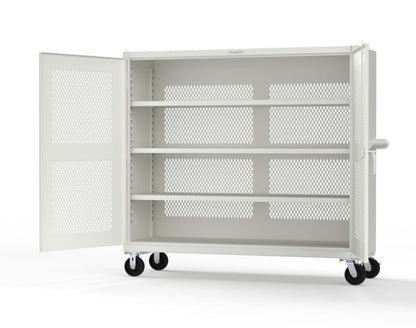 Extreme Duty 12 GA Fully-Ventilated Mobile Cabinet with 3 Shelves - 72 In. W x 24 In. D x 68 In. H - 65-VB-243-CA-9003