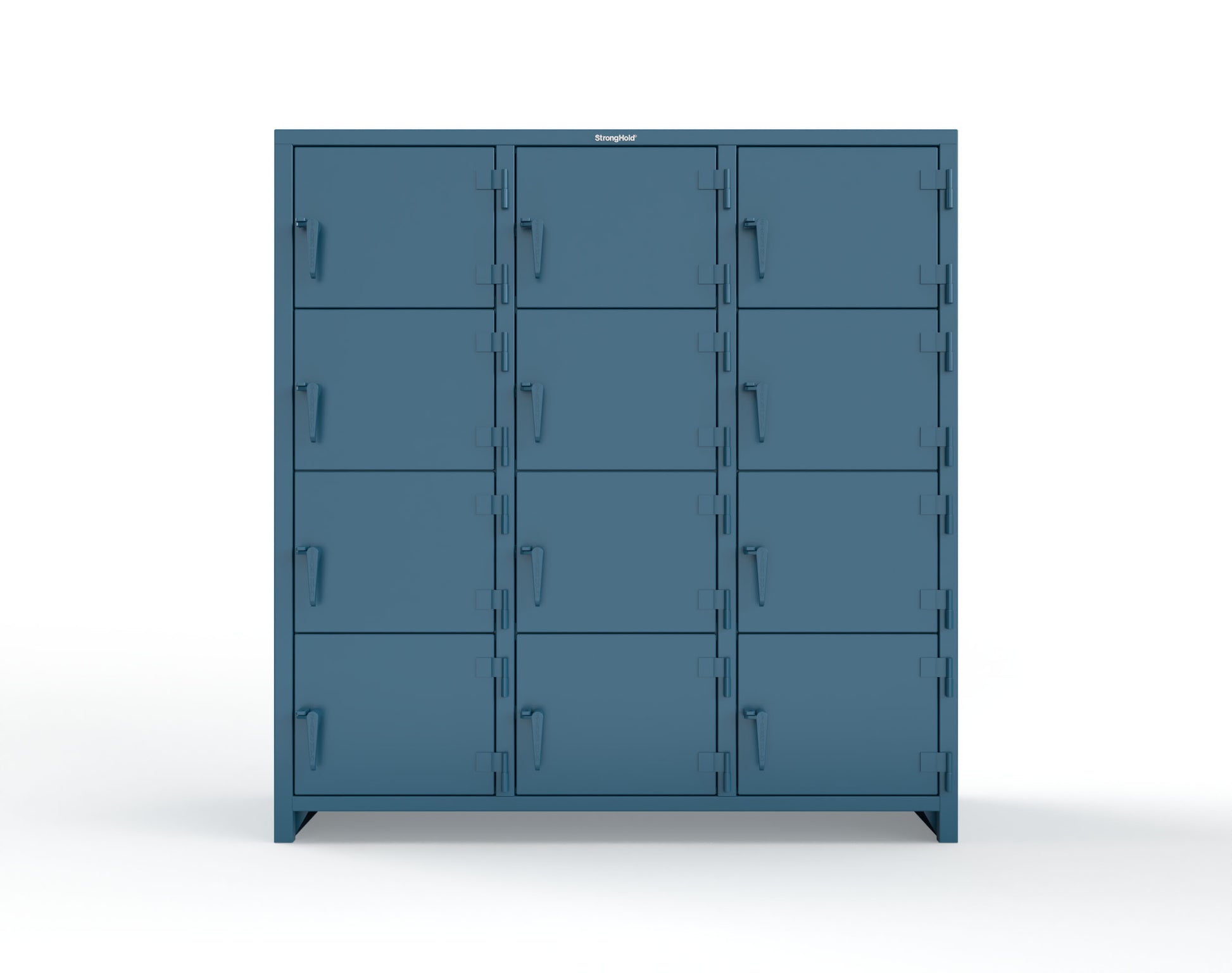 Extra Heavy Duty 14 GA 4-Tier Locker, 12 Compartments -72 in. W x 24 in. D x 75 in. H - 66-12D-24-4T-L-5001