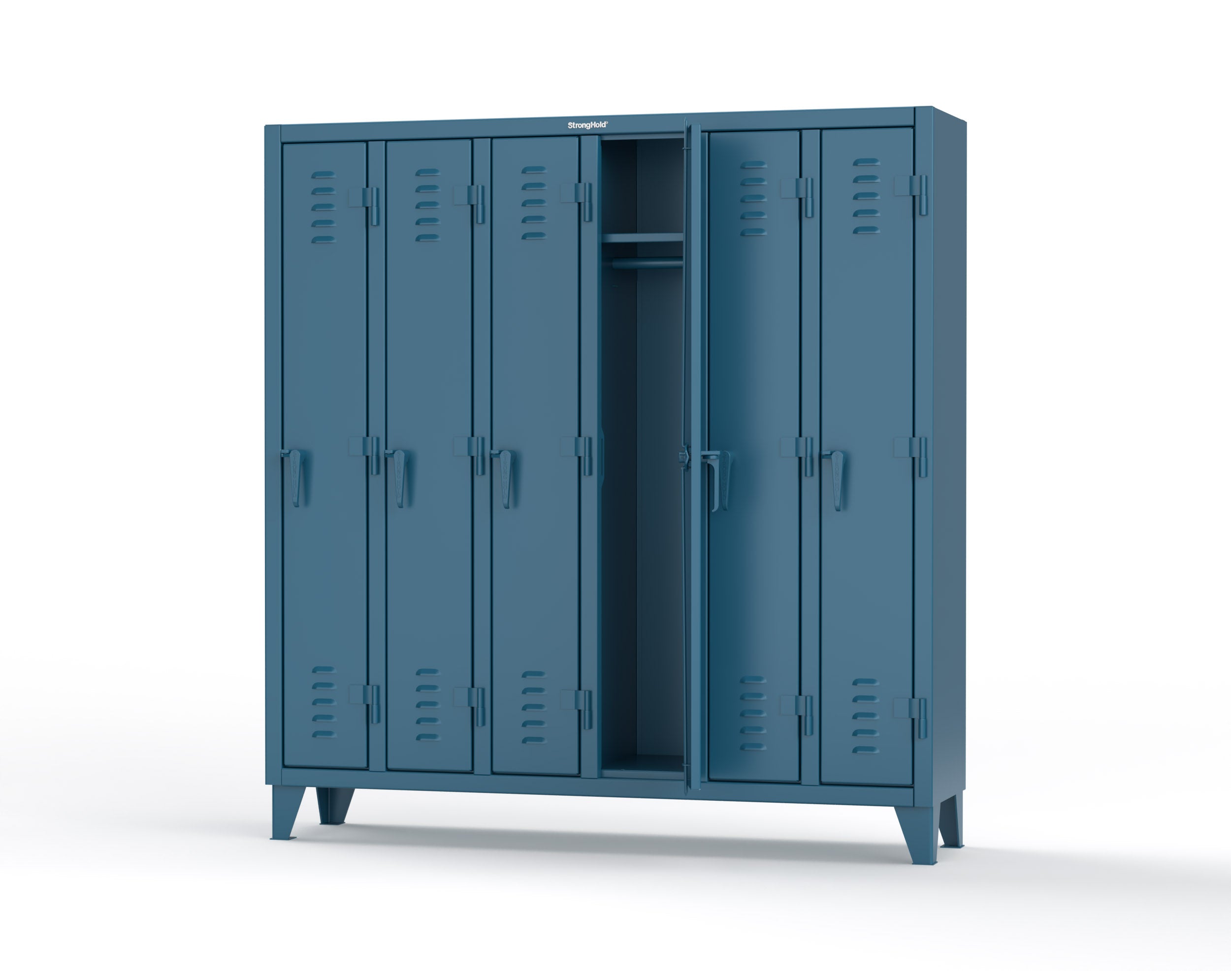 Extreme Duty 12 GA Single-Tier Louvered Doors Locker, 6
