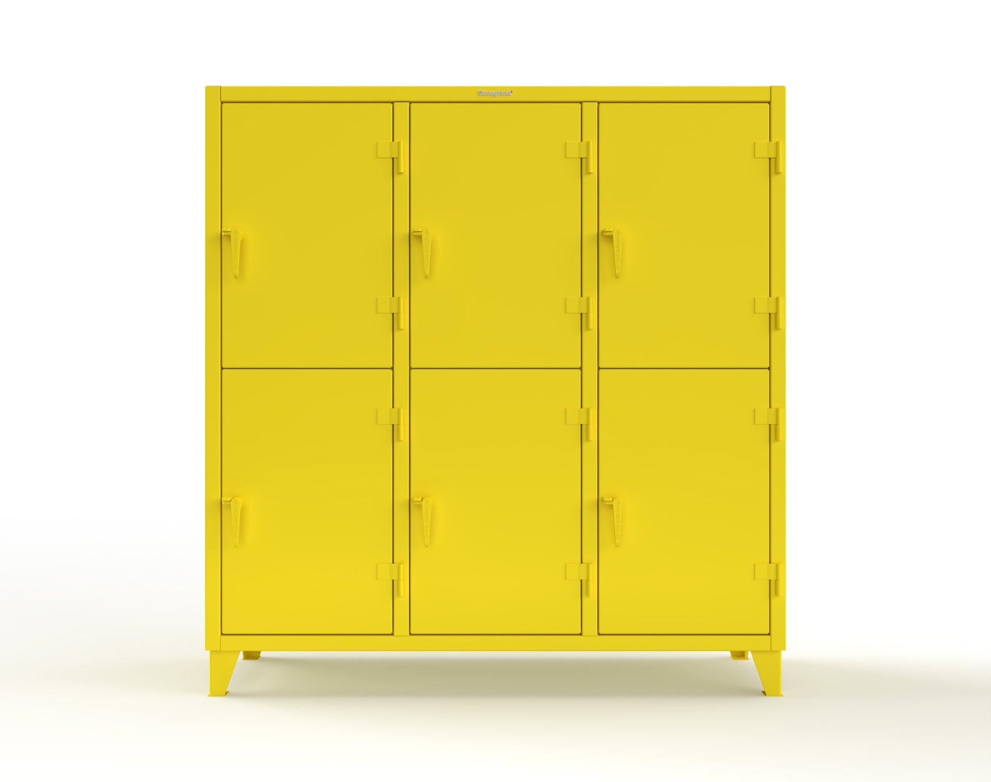 Extreme Duty 12 GA Double-Tier Locker with 6 Compartments, 9 Shelves, 12 Drawers - 74 in. W x 24in. D x 78 in. H - 66-24-2TPL-12DB-1023