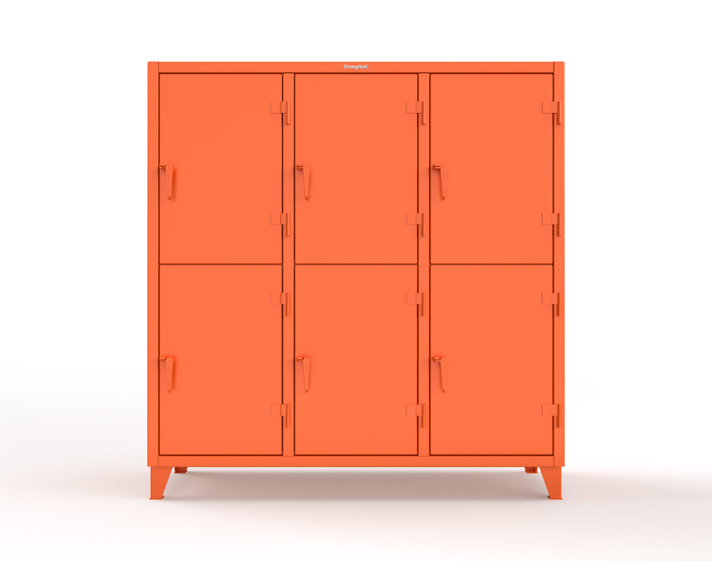 Extreme Duty 12 GA Double-Tier Locker with 6 Compartments, 9 Shelves, 12 Drawers - 74 in. W x 24in. D x 78 in. H - 66-24-2TPL-12DB-2004