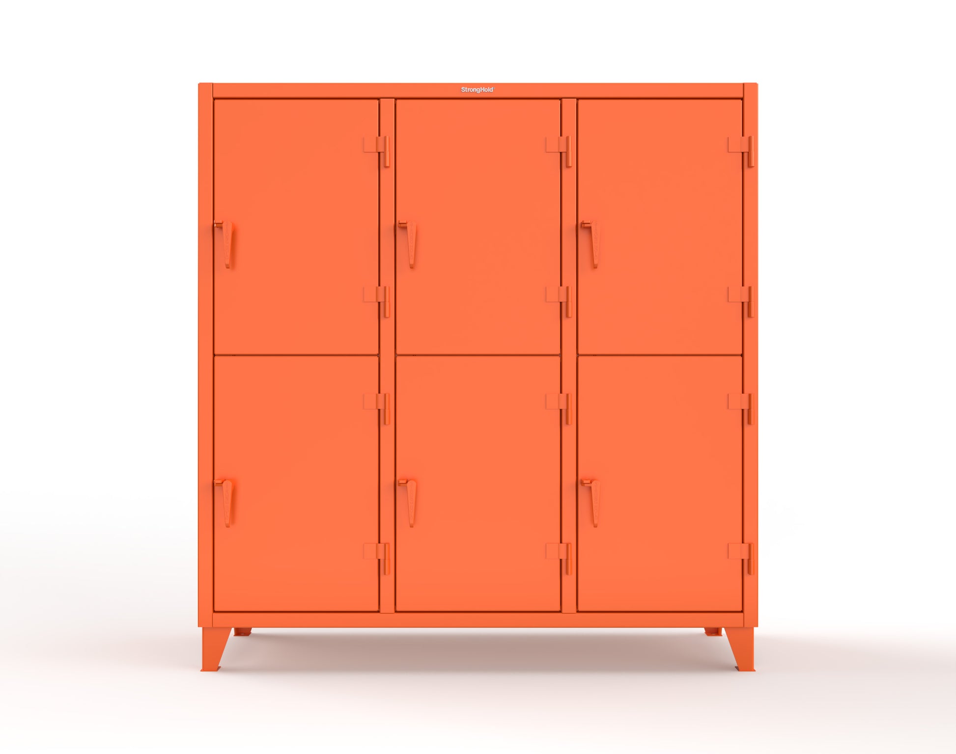 Extreme Duty 12 GA Double-Tier Locker with 6 Compartments, 9 Shelves, 12 Drawers - 74 in. W x 24in. D x 78 in. H - 66-24-2TPL-12DB-2004