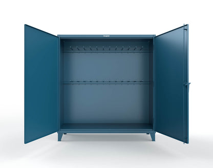 Extreme Duty 12 GA Rigging Cabinet with 24 Hooks - 72 In. W x 24 In. D x 78 In. H - 66-240-24-5001