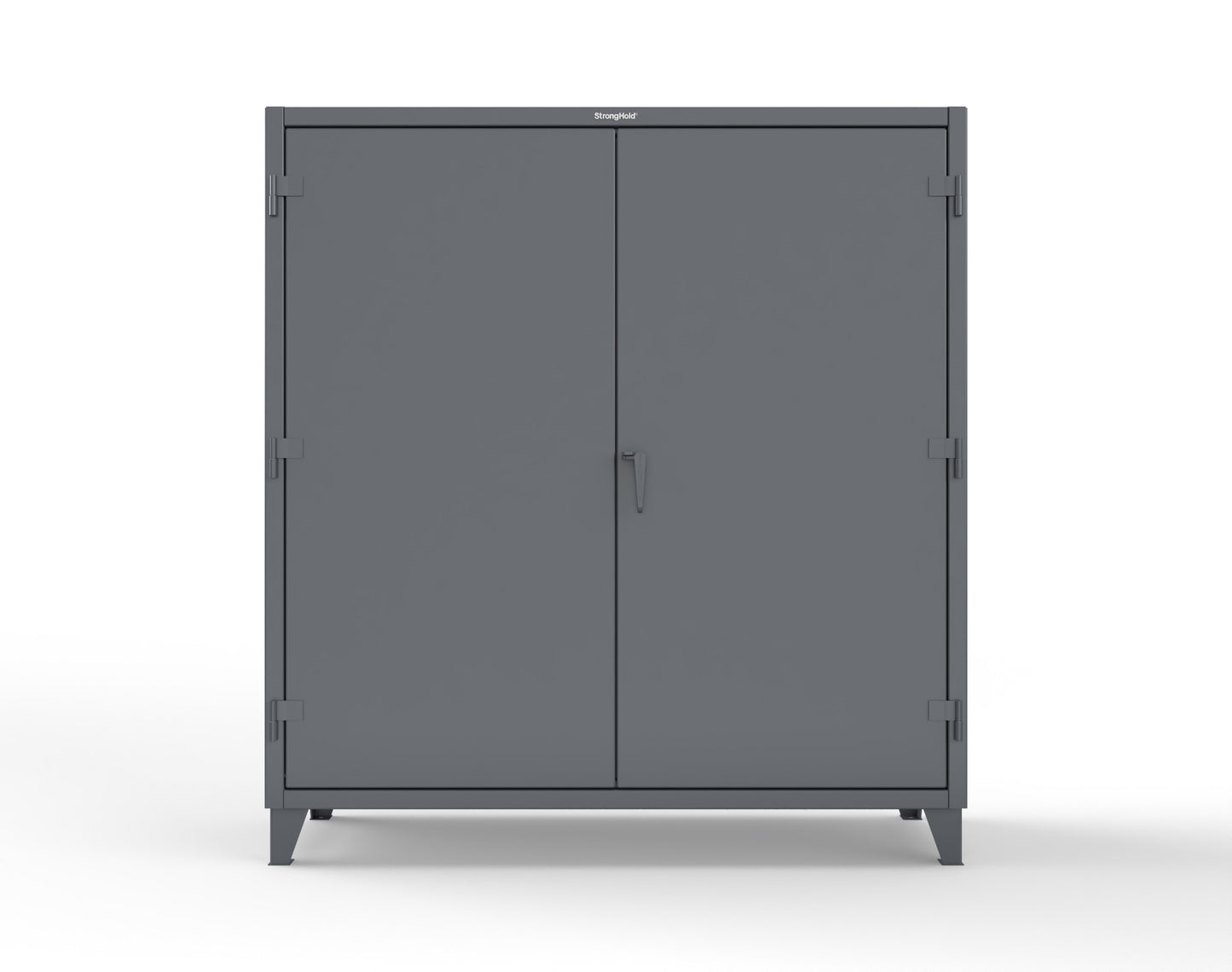 Extreme Duty 12 GA Cabinet with 6 Shelves, Shelf Dividers - 72 In. W x 24 In. D x 78 In. H - 66-246PH-42VD-7024