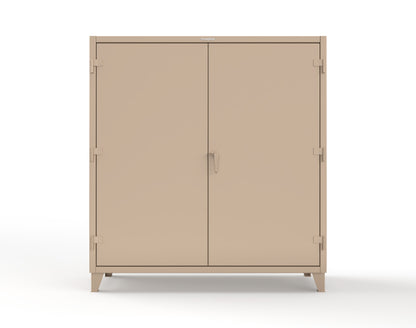 Extreme Duty 12 GA Cabinet with 6 Shelves, Shelf Dividers - 72 In. W x 24 In. D x 78 In. H - 66-246PH-42VD-1019