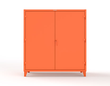 Extreme Duty 12 GA Cabinet with 6 Shelves, Shelf Dividers - 72 In. W x 24 In. D x 78 In. H - 66-246PH-42VD-2009