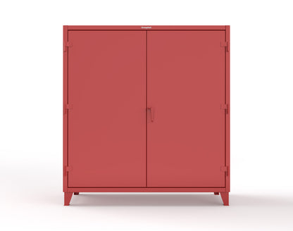 Extreme Duty 12 GA Cabinet with 6 Shelves, Shelf Dividers - 72 In. W x 24 In. D x 78 In. H - 66-246PH-42VD-3001