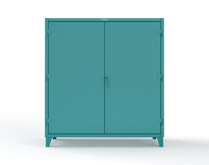 Extreme Duty 12 GA Cabinet with 6 Shelves, Shelf Dividers - 72 In. W x 24 In. D x 78 In. H - 66-246PH-42VD-5021