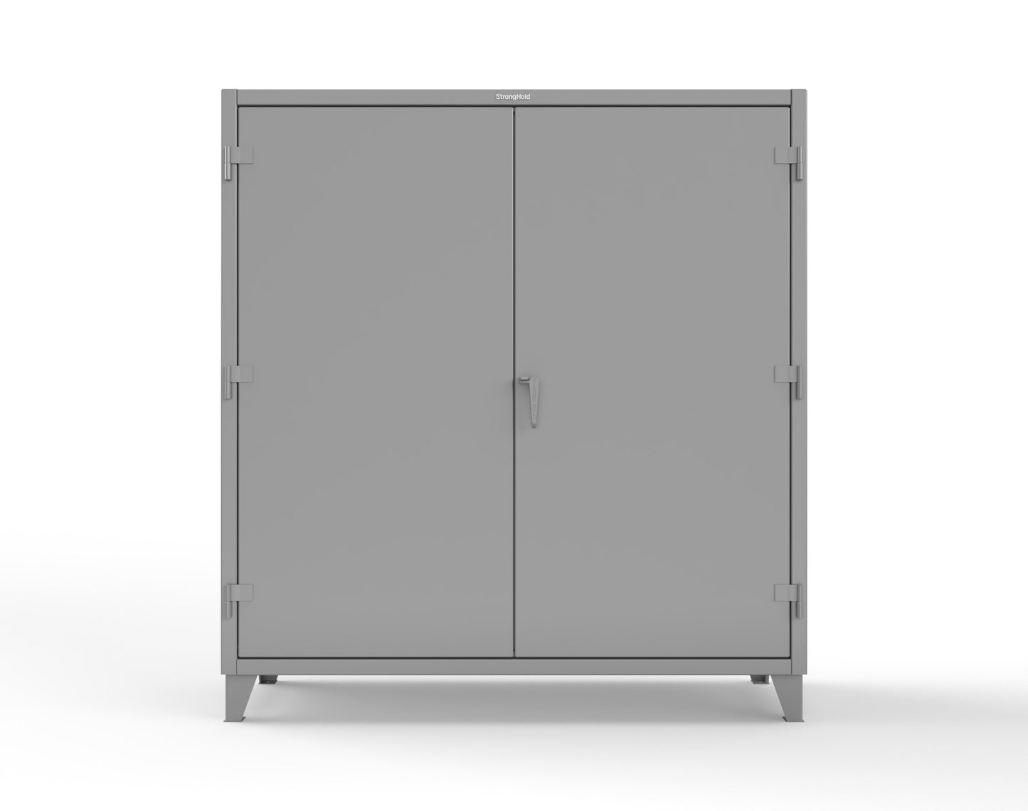 Extreme Duty 12 GA Cabinet with 6 Shelves, Shelf Dividers - 72 In. W x 24 In. D x 78 In. H - 66-246PH-42VD-7037