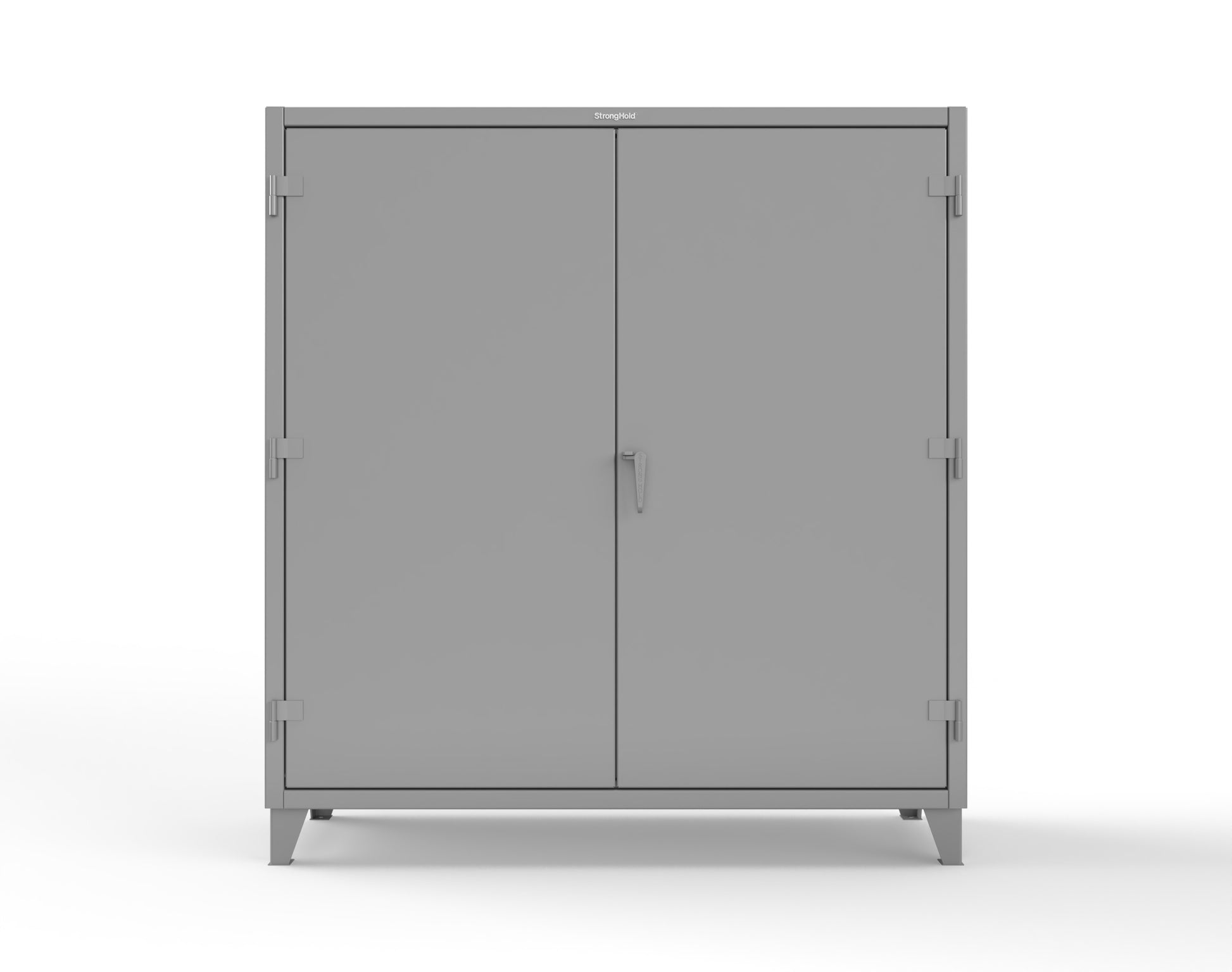 Extreme Duty 12 GA Cabinet with 6 Shelves, Shelf Dividers - 72 In. W x 24 In. D x 78 In. H - 66-246PH-42VD-7037