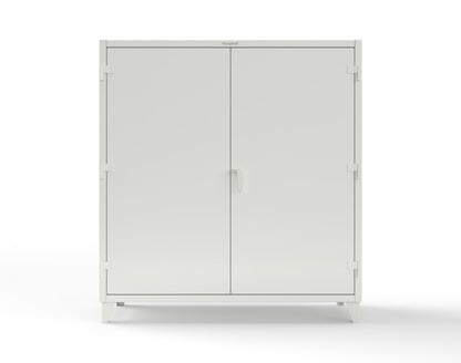 Extreme Duty 12 GA Cabinet with 6 Shelves, Shelf Dividers - 72 In. W x 24 In. D x 78 In. H - 66-246PH-42VD-9003