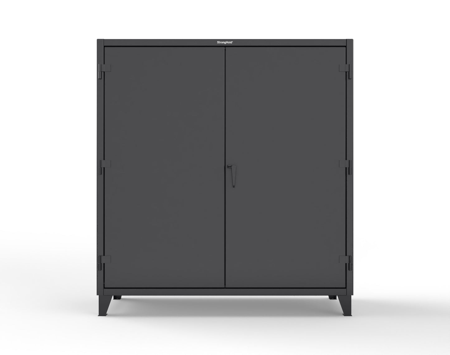 Extreme Duty 12 GA Cabinet with 6 Shelves, Shelf Dividers - 72 In. W x 24 In. D x 78 In. H - 66-246PH-42VD-9005