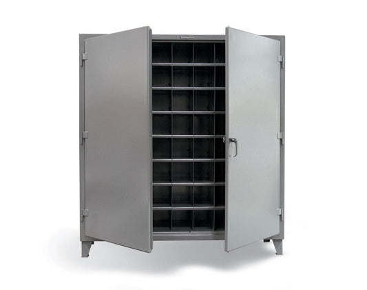 Extreme Duty 12 GA Cabinet with 72 Pigeonholes - 72 in. W x 24 in. D x 78 in. H