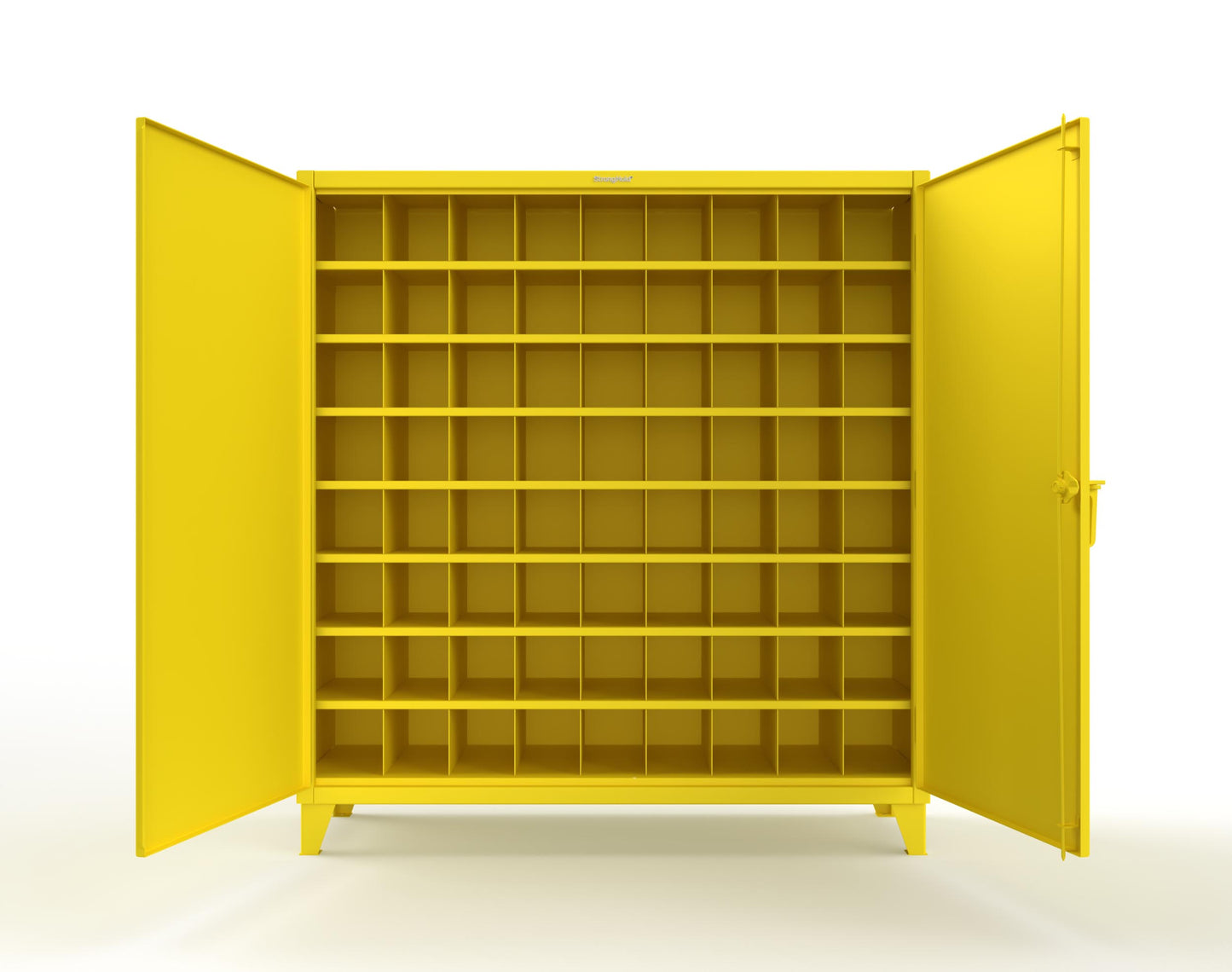 Extreme Duty 12 GA Cabinet with 72 Pigeonholes - 72 in. W x 24 in. D x 78 in. H - 66-247-72OP-1021