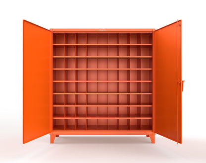 Extreme Duty 12 GA Cabinet with 72 Pigeonholes - 72 in. W x 24 in. D x 78 in. H - 66-247-72OP-2009