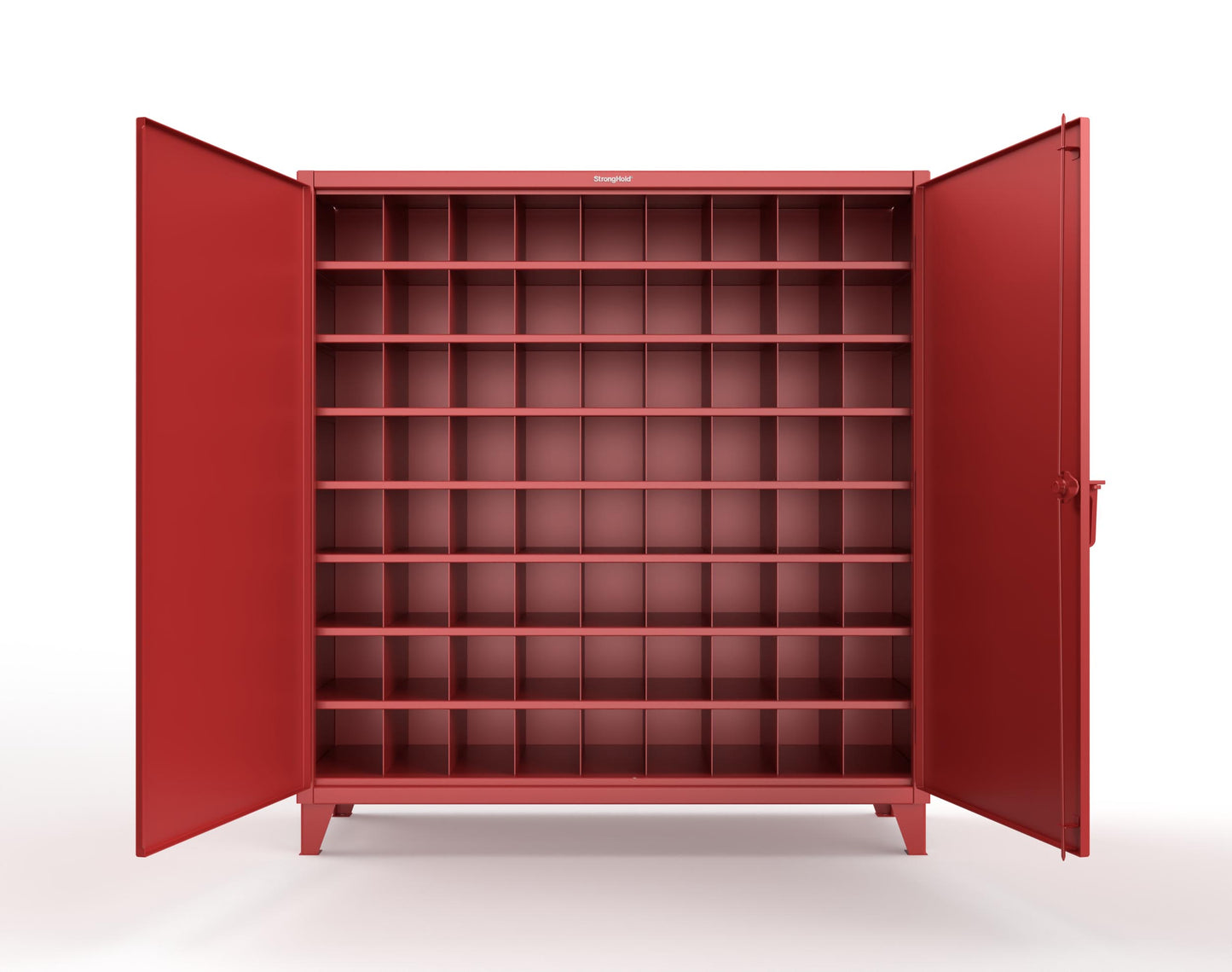 Extreme Duty 12 GA Cabinet with 72 Pigeonholes - 72 in. W x 24 in. D x 78 in. H - 66-247-72OP-3001