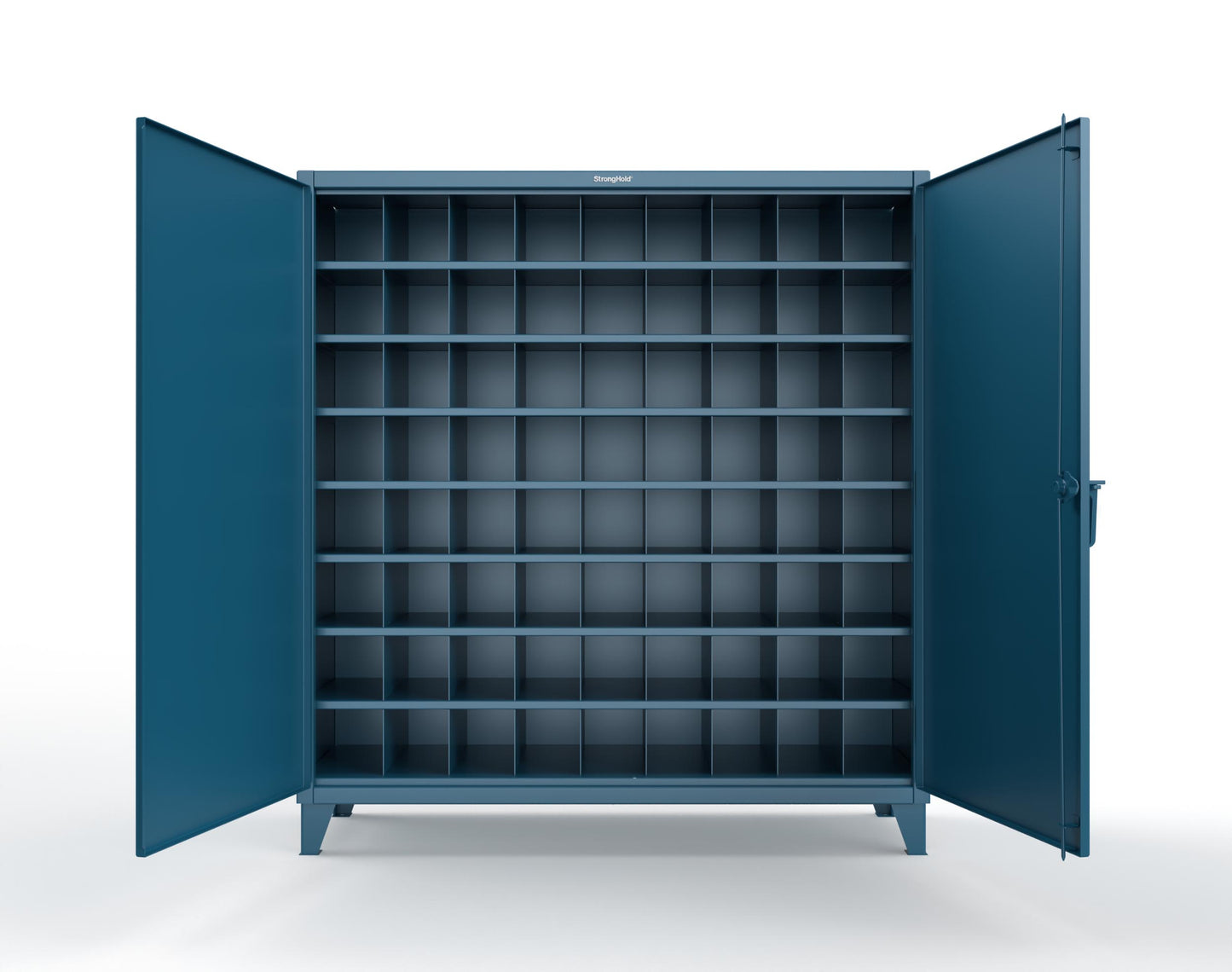 Extreme Duty 12 GA Cabinet with 72 Pigeonholes - 72 in. W x 24 in. D x 78 in. H - 66-247-72OP-5001