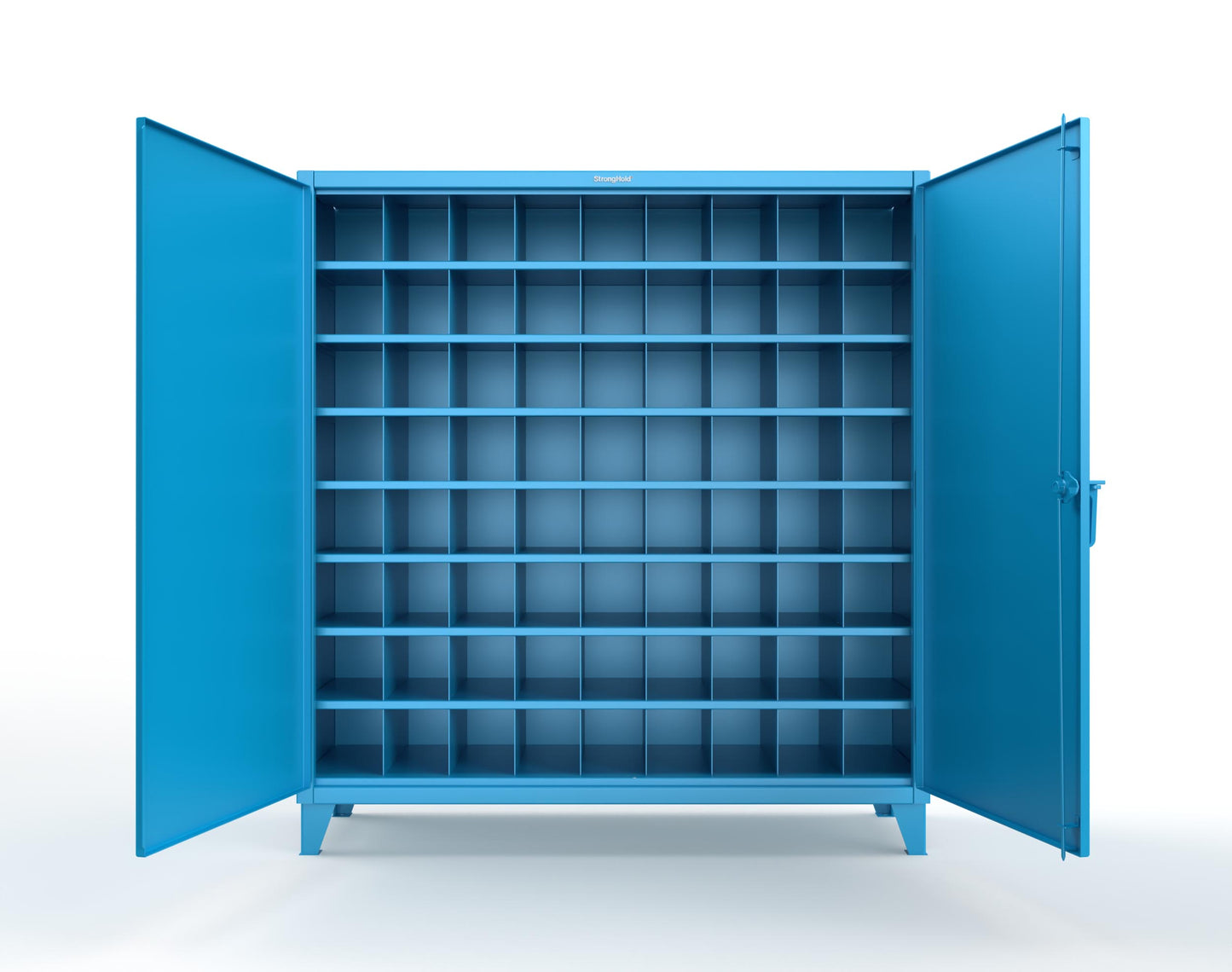 Extreme Duty 12 GA Cabinet with 72 Pigeonholes - 72 in. W x 24 in. D x 78 in. H - 66-247-72OP-5012