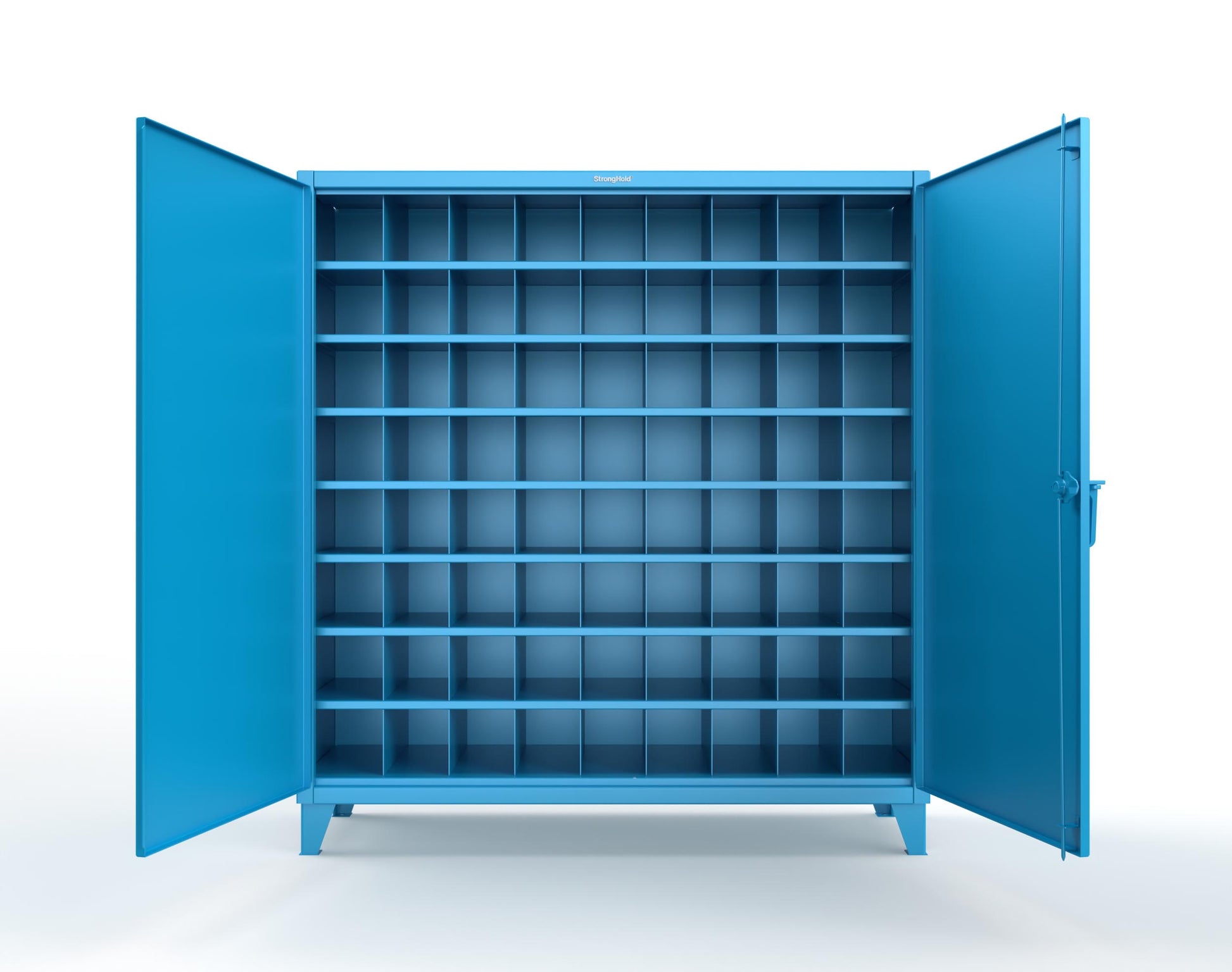 Extreme Duty 12 GA Cabinet with 72 Pigeonholes - 72 in. W x 24 in. D x 78 in. H - 66-247-72OP-5012