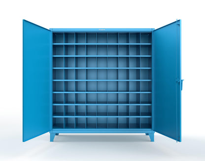 Extreme Duty 12 GA Cabinet with 72 Pigeonholes - 72 in. W x 24 in. D x 78 in. H - 66-247-72OP-5012