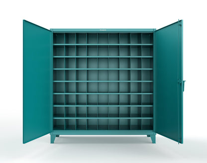 Extreme Duty 12 GA Cabinet with 72 Pigeonholes - 72 in. W x 24 in. D x 78 in. H - 66-247-72OP-5021