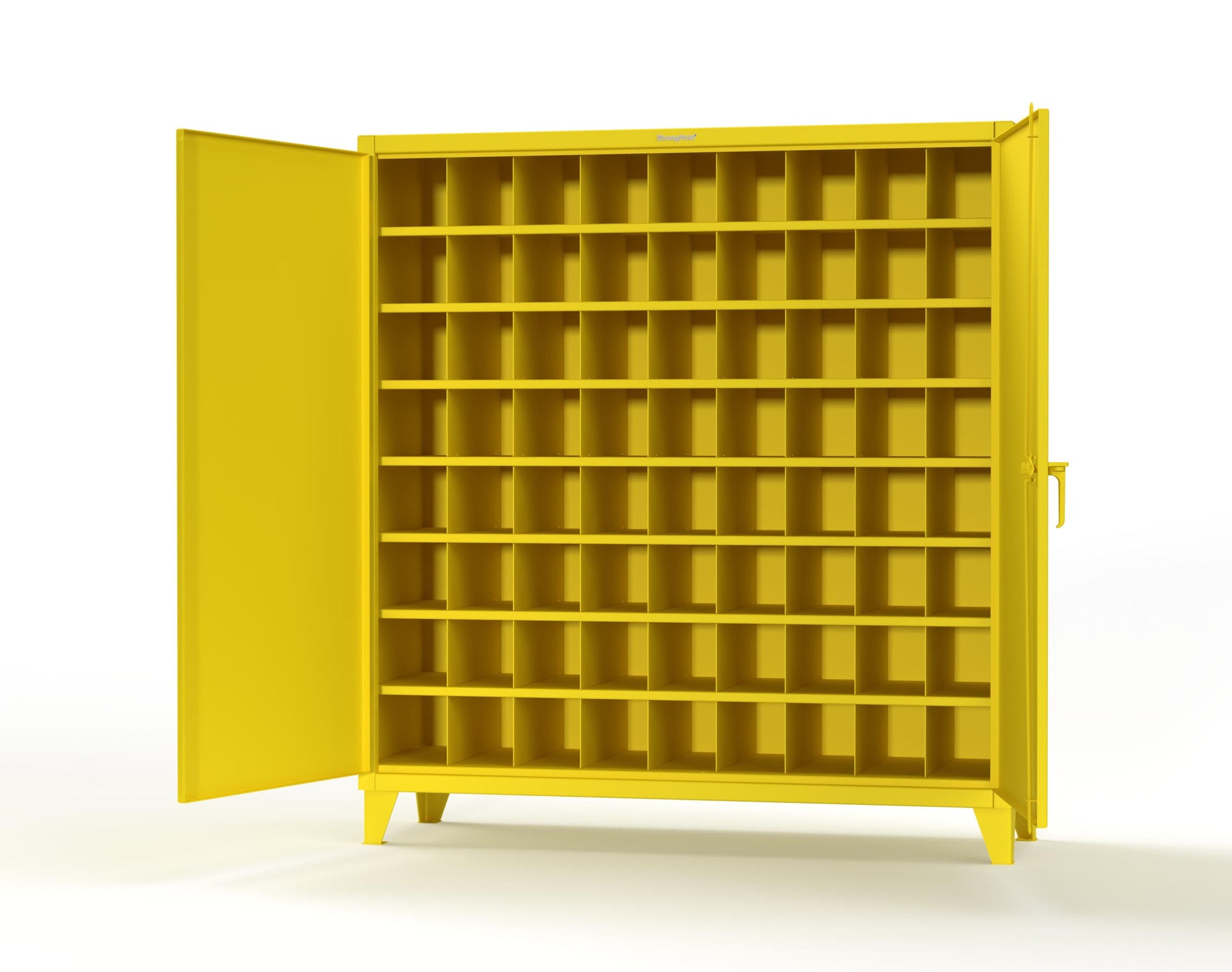 Extreme Duty 12 GA Cabinet with 72 Pigeonholes - 72 in. W x 24 in. D x 78 in. H - 66-247-72OP-1021