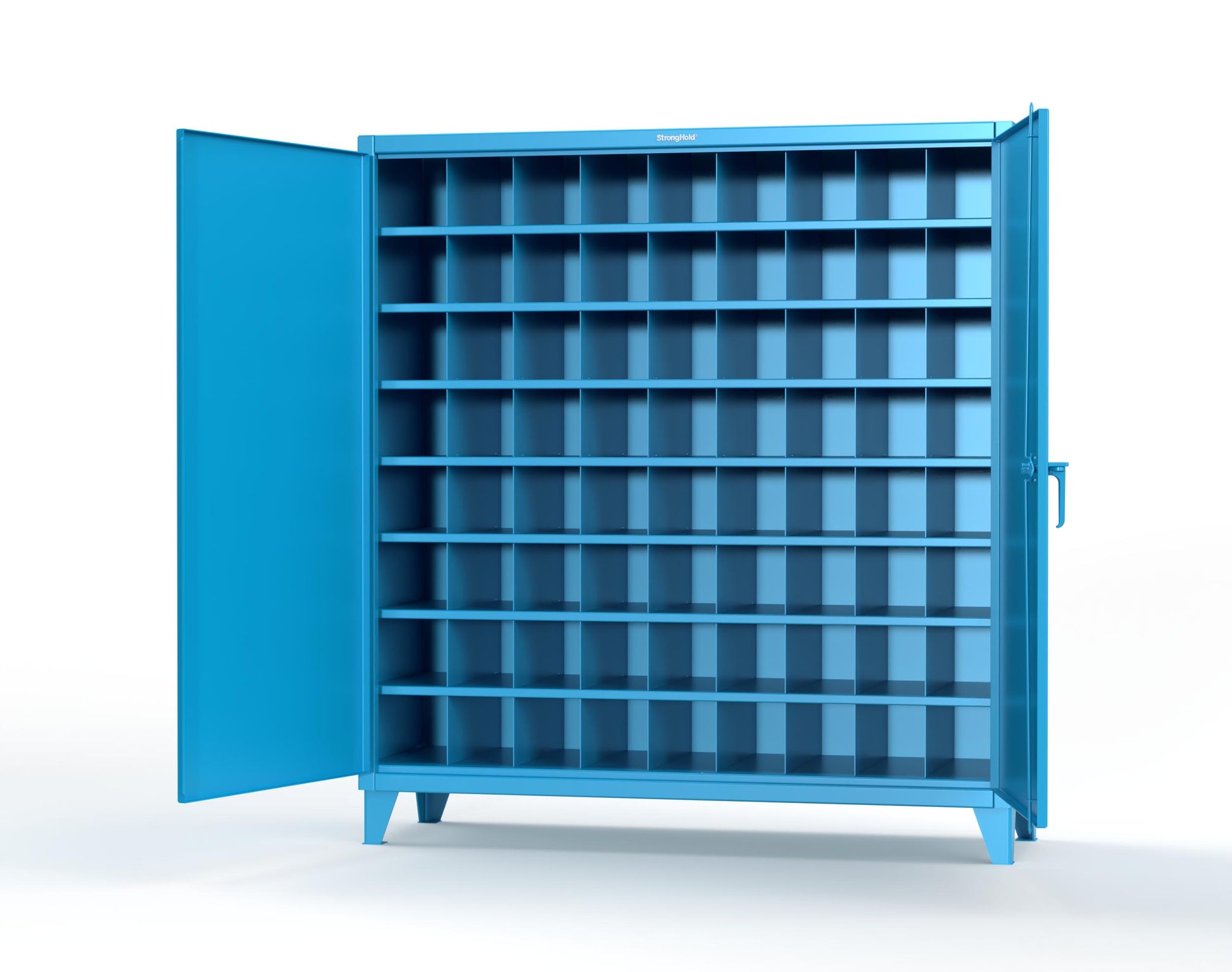 Extreme Duty 12 GA Cabinet with 72 Pigeonholes - 72 in. W x 24 in. D x 78 in. H - 66-247-72OP-5012