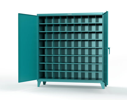 Extreme Duty 12 GA Cabinet with 72 Pigeonholes - 72 in. W x 24 in. D x 78 in. H - 66-247-72OP-5021