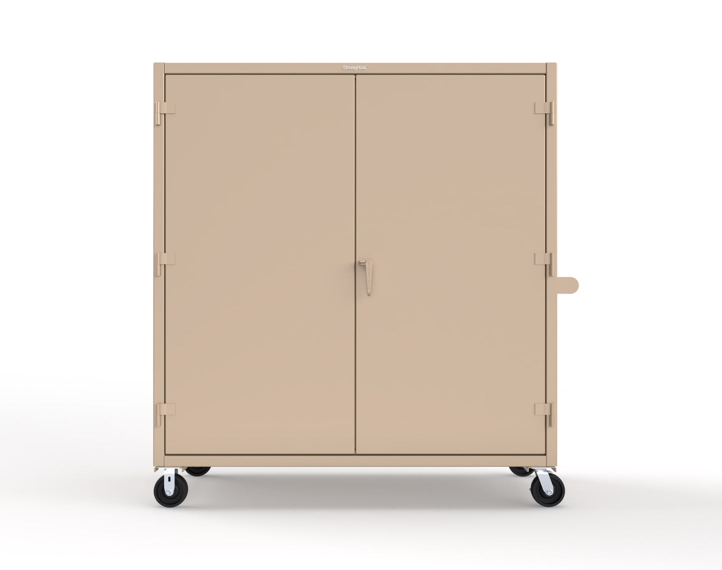 Extreme Duty 12 GA Mobile Rigging Cabinet with Welded Hooks, 3 Drawers, Hanger Rods - 72 in. W x 30 in. D x 80 in. H - 66-303-3DB-RODS-HKS-CA-1019