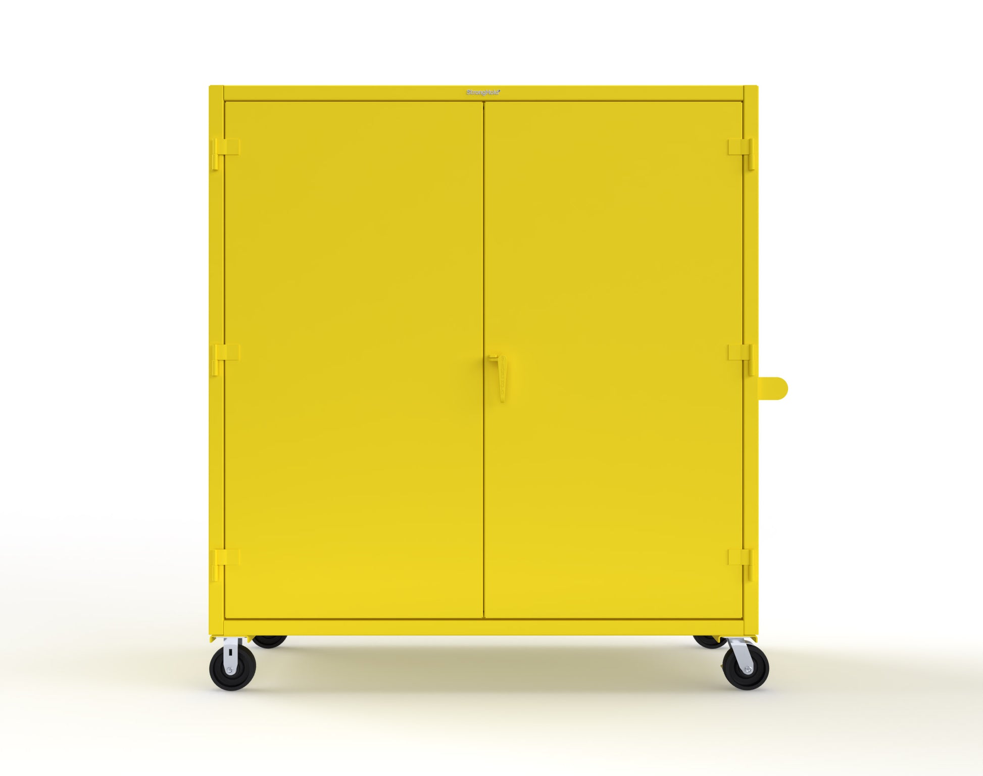 Extreme Duty 12 GA Mobile Rigging Cabinet with Welded Hooks, 3 Drawers, Hanger Rods - 72 in. W x 30 in. D x 80 in. H - 66-303-3DB-RODS-HKS-CA-1021