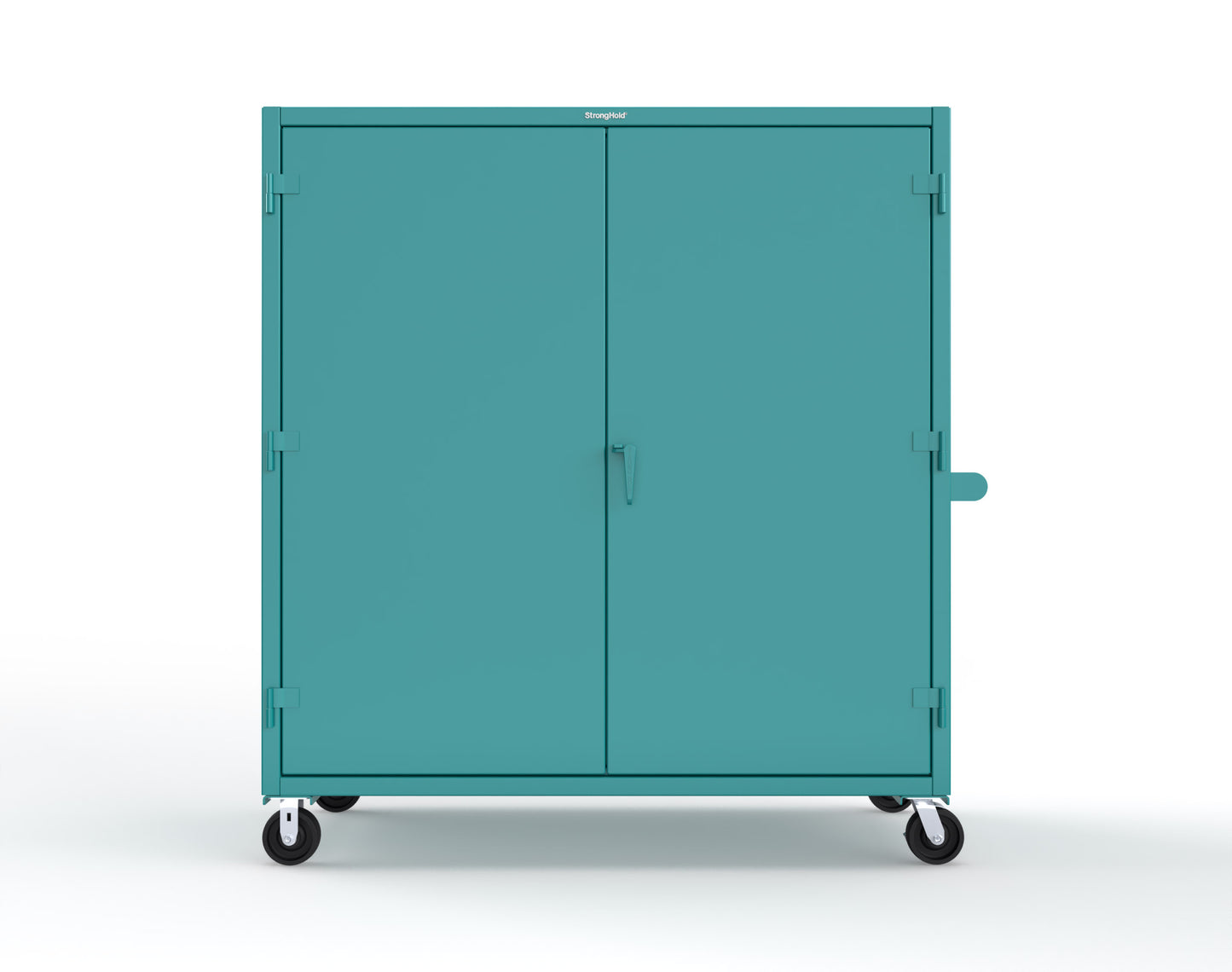 Extreme Duty 12 GA Mobile Rigging Cabinet with Welded Hooks, 3 Drawers, Hanger Rods - 72 in. W x 30 in. D x 80 in. H - 66-303-3DB-RODS-HKS-CA-5021