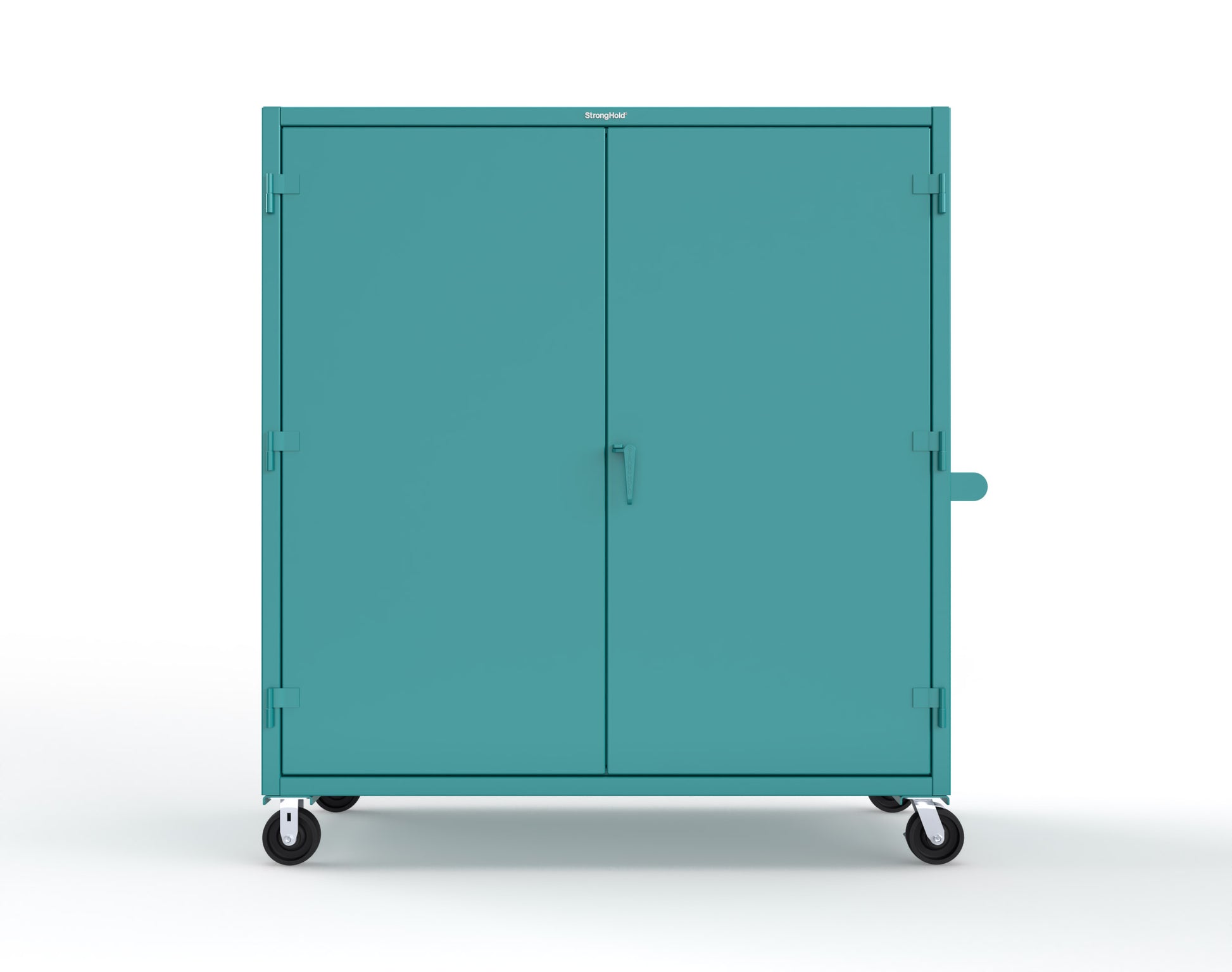 Extreme Duty 12 GA Mobile Rigging Cabinet with Welded Hooks, 3 Drawers, Hanger Rods - 72 in. W x 30 in. D x 80 in. H - 66-303-3DB-RODS-HKS-CA-5021