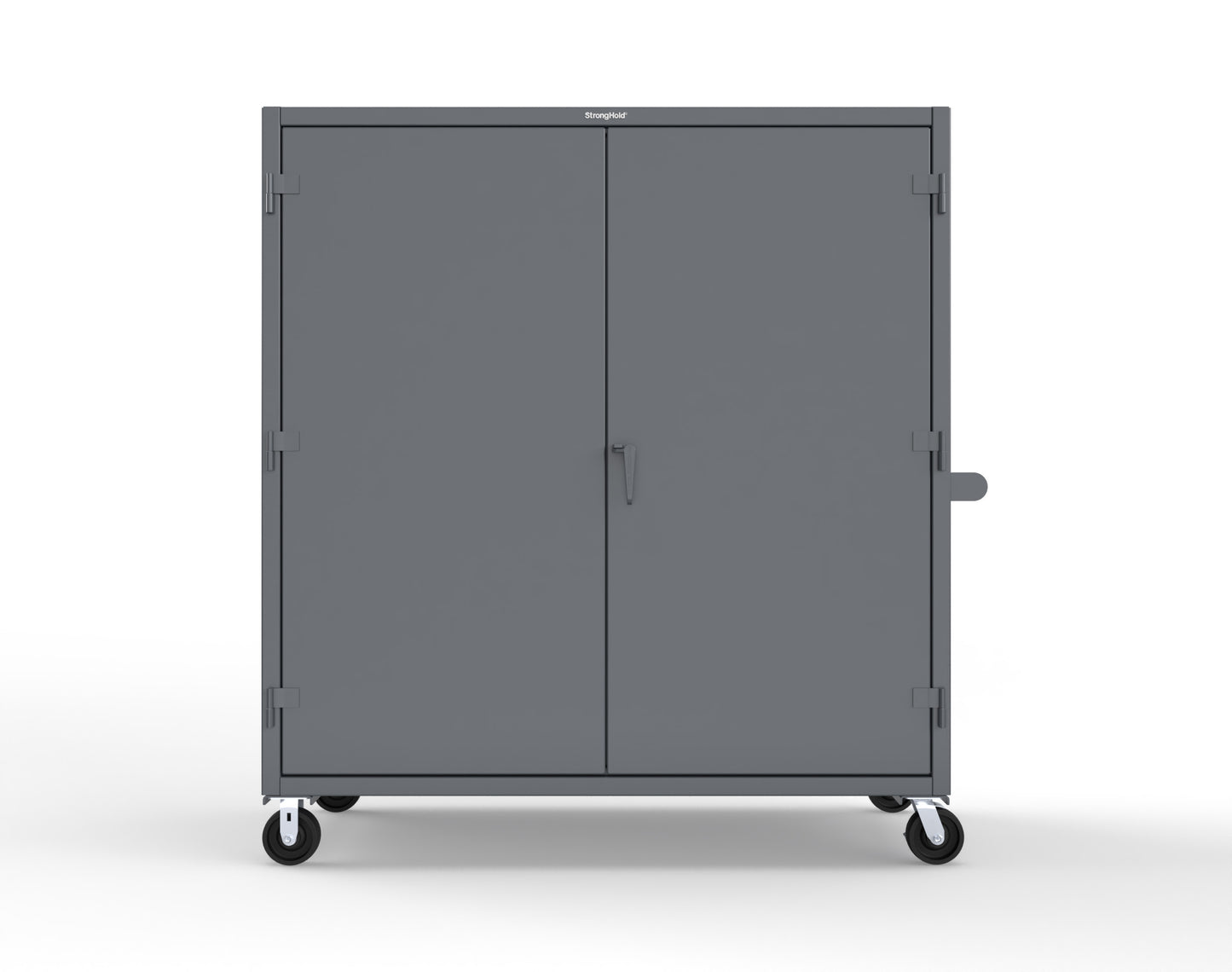 Extreme Duty 12 GA Mobile Rigging Cabinet with Welded Hooks, 3 Drawers, Hanger Rods - 72 in. W x 30 in. D x 80 in. H - 66-303-3DB-RODS-HKS-CA-7024