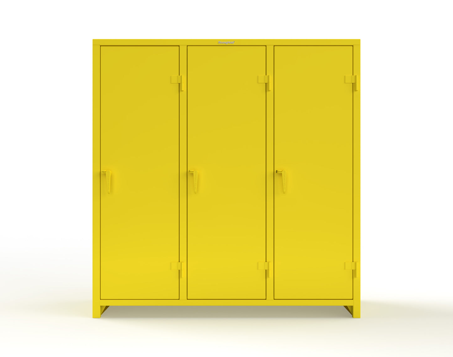 Extra Heavy Duty 14 GA Single-Tier Locker with Shelf and Hanger Rod, 3 Compartments - 72in. W x 24 in. D x 75 in. H - 66-3D-24-1T-L-1023