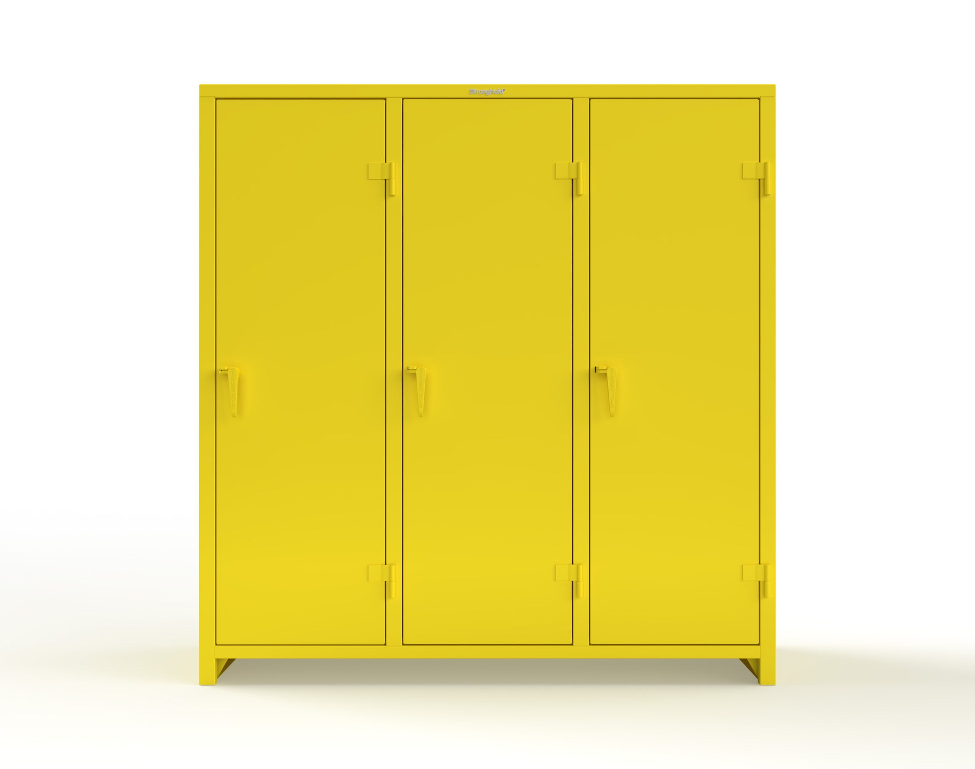 Extra Heavy Duty 14 GA Single-Tier Locker with Shelf and Hanger Rod, 3 Compartments - 72in. W x 24 in. D x 75 in. H - 66-3D-24-1T-L-1023