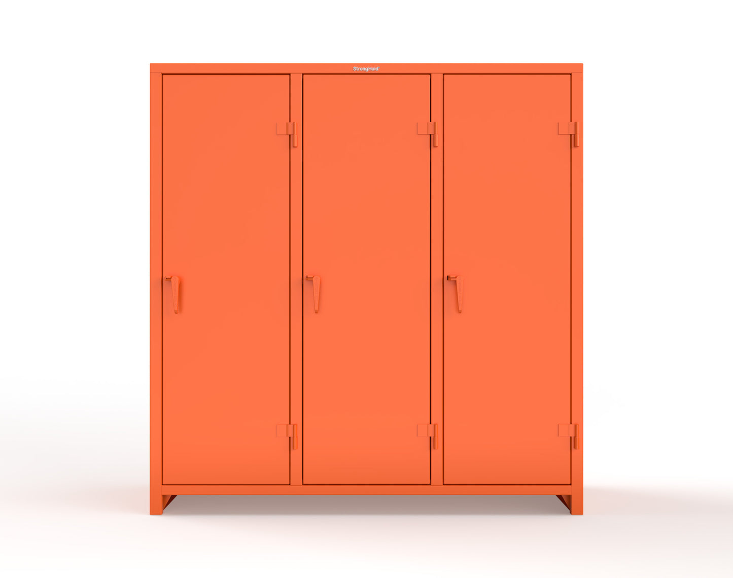 Extra Heavy Duty 14 GA Single-Tier Locker with Shelf and Hanger Rod, 3 Compartments - 72in. W x 24 in. D x 75 in. H - 66-3D-24-1T-L-2004