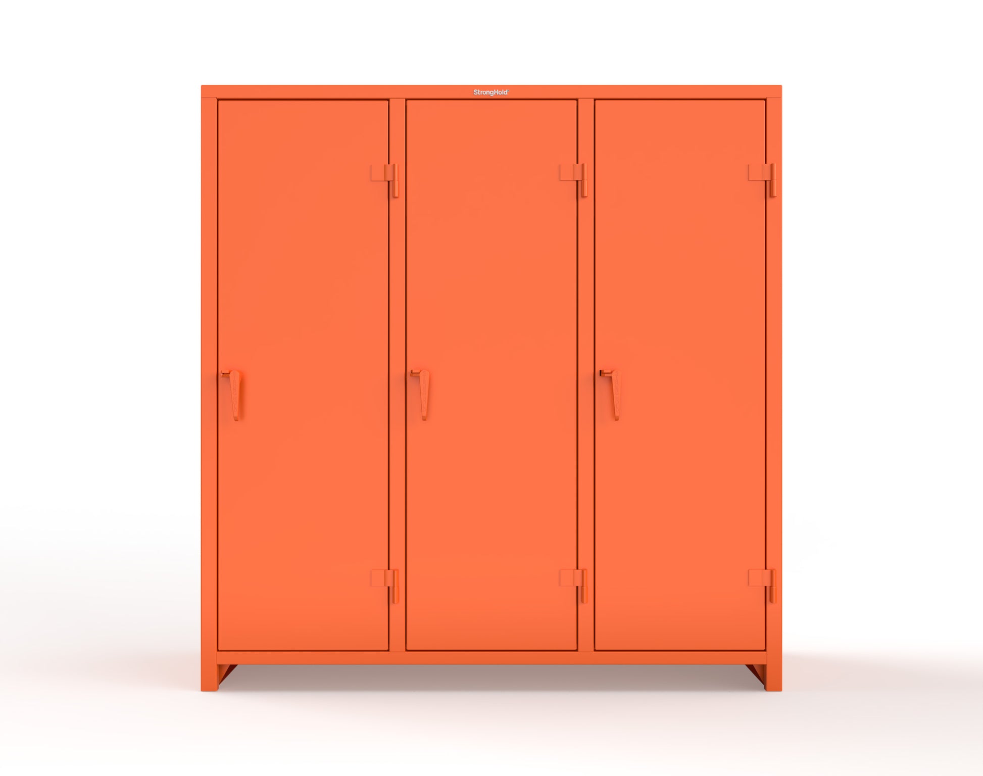 Extra Heavy Duty 14 GA Single-Tier Locker with Shelf and Hanger Rod, 3 Compartments - 72in. W x 24 in. D x 75 in. H - 66-3D-24-1T-L-2004