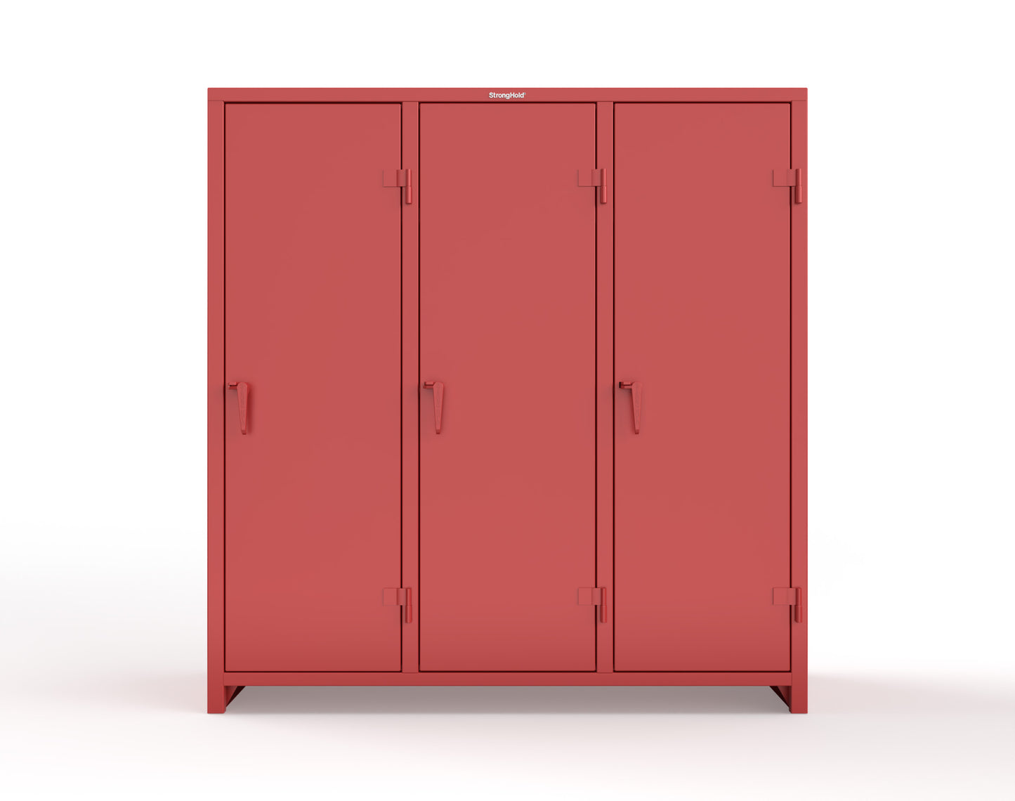 Extra Heavy Duty 14 GA Single-Tier Locker with Shelf and Hanger Rod, 3 Compartments - 72in. W x 24 in. D x 75 in. H - 66-3D-24-1T-L-3001