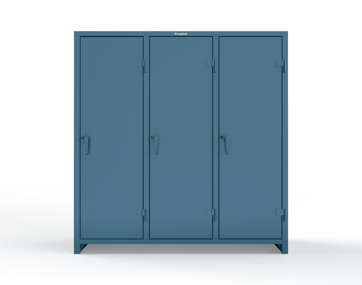Extra Heavy Duty 14 GA Single-Tier Locker with Shelf and Hanger Rod, 3 Compartments - 72in. W x 24 in. D x 75 in. H - 66-3D-24-1T-L-5010