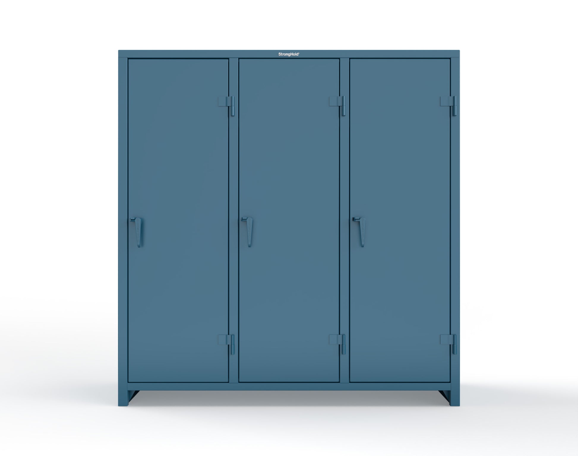 Extra Heavy Duty 14 GA Single-Tier Locker with Shelf and Hanger Rod, 3 Compartments - 72in. W x 24 in. D x 75 in. H - 66-3D-24-1T-L-5010