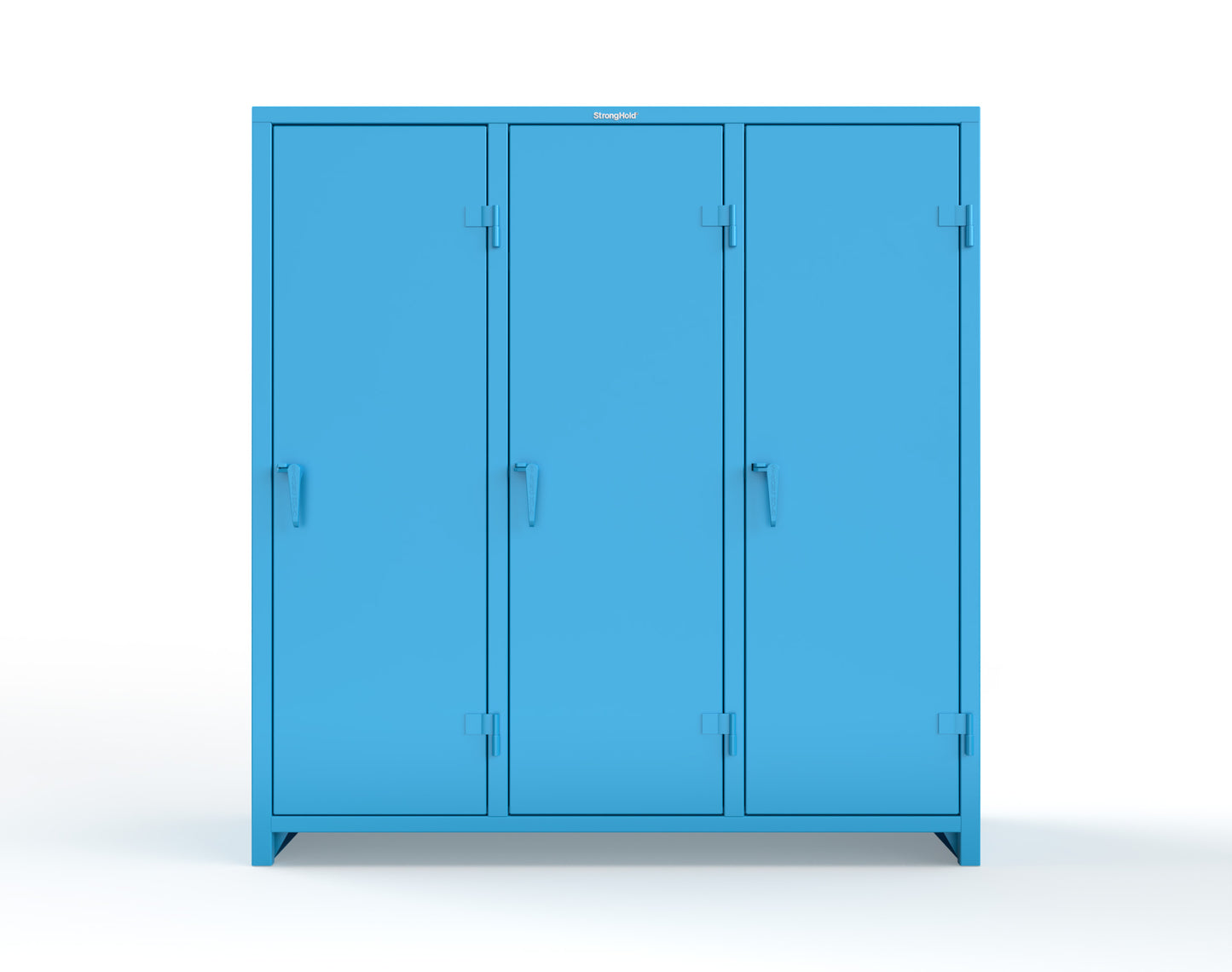 Extra Heavy Duty 14 GA Single-Tier Locker with Shelf and Hanger Rod, 3 Compartments - 72in. W x 24 in. D x 75 in. H - 66-3D-24-1T-L-5012