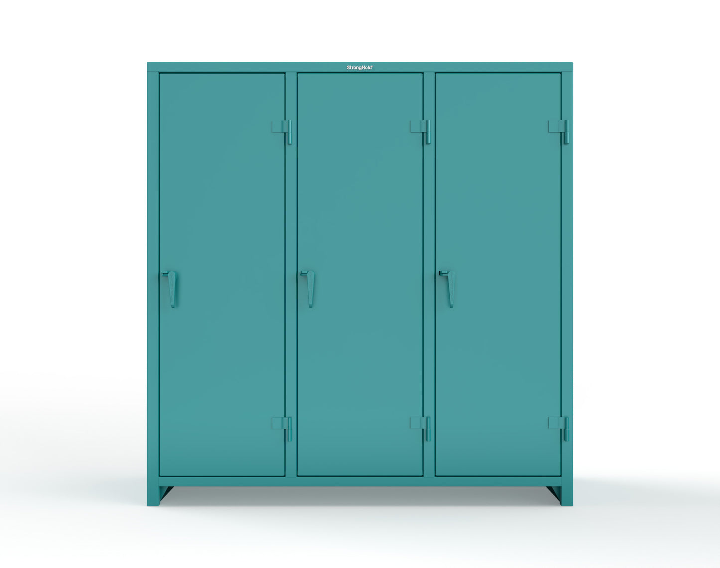 Extra Heavy Duty 14 GA Single-Tier Locker with Shelf and Hanger Rod, 3 Compartments - 72in. W x 24 in. D x 75 in. H - 66-3D-24-1T-L-5021