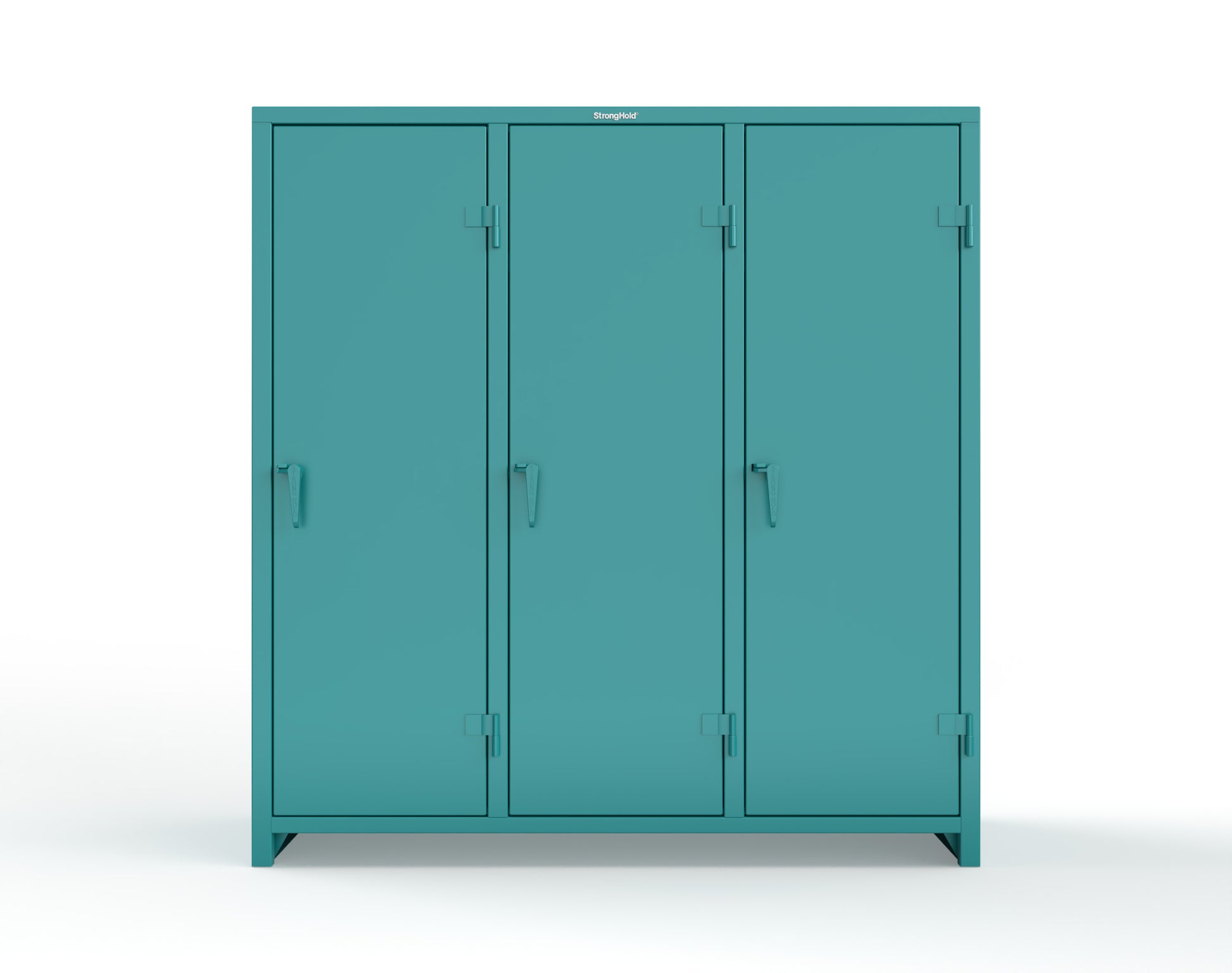Extra Heavy Duty 14 GA Single-Tier Locker with Shelf and Hanger Rod, 3 Compartments - 72in. W x 24 in. D x 75 in. H - 66-3D-24-1T-L-5021